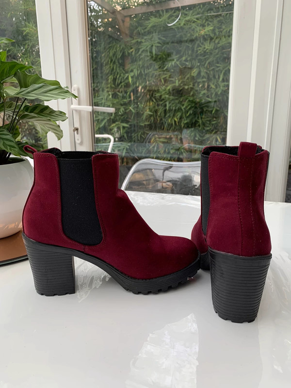 Bottines couleur prune