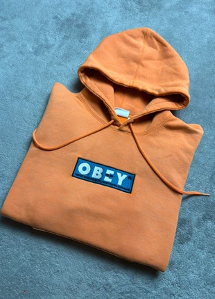Sweat/Pull à capuche Obey orange broderie avant taille M, brand: Obey, condition: Very good, size: M, €38.00, €40.60 includes Buyer Protection