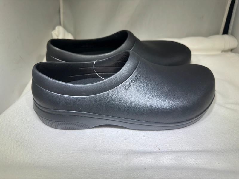 PreOwned Crocs On The Clock Literide Slip On Black Clogs Men s 8 Women s 10 Vinted