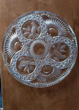 Glazen serveerschaal vogels retro 70s , marca: Vintage, estado: Muito bom, €22.00, €23.80 inclui Proteção do Comprador