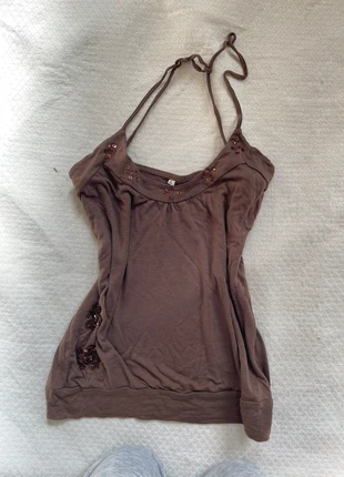 Marron débardeur avec sequins y2k, marke: y2k, zustand: Gut, größe: M / 38 / 10, 12,00 €, 13,30 € inklusive Vinted-Käuferschutz