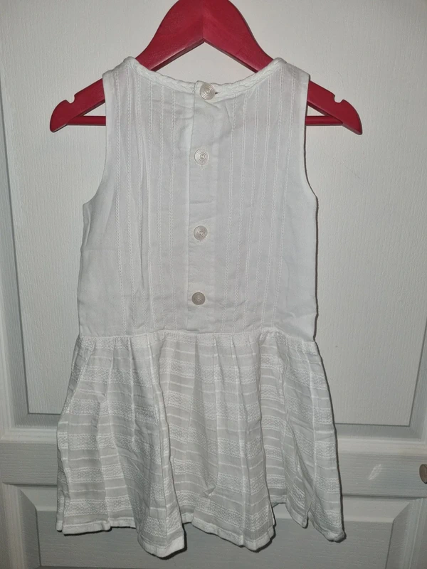 Robe blanche broderies jacadi 4A - photo numéro 3