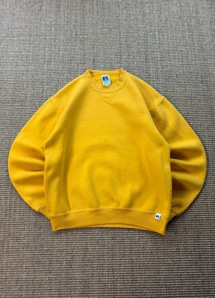 Pull crewneck Russell Athletic jaune uni Made in USA vintage 90s S femme #0325, brand: Russell Athletic, condizioni: Ottime, taglia: S / IT 40 / EU 36, €29.10, €31.26 include la Protezione acquisti Pro