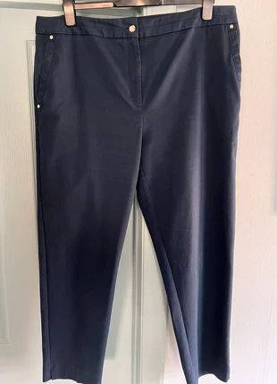Per Una navy ankle grazer trousers, brand: Per Una, condition: Good, size: L / UK 16-18, £7.00, £8.05 includes Buyer Protection