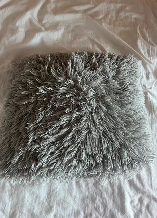 fluffy grey cushion, brand: NO LABEL, condition: Good, size: Other, £5.00, £5.95 includes Buyer Protection