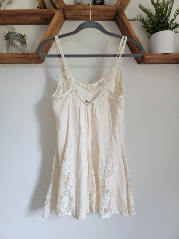 AE boho cream lace shift dres 5