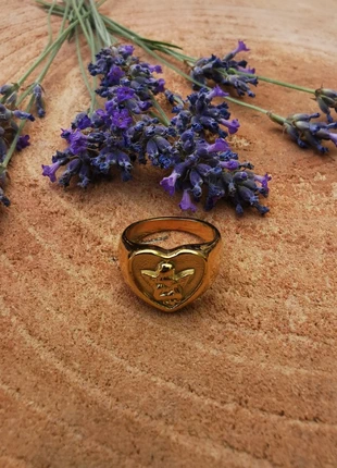 Chevalière Dorée Ange – Acier Inoxydable, marque: Jewerly, état: Neuf sans étiquette, taille: 20,2 mm, 11,00 €, 12,25 € Protection acheteurs incluse