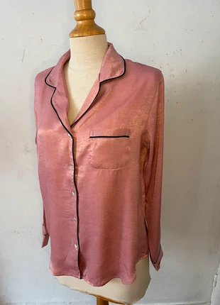 Chemise style pyjama rose dorée satinée - M, brand: Vintage Dressing, condition: Good, size: M / 38 / 10, €7.00, €8.05 includes Buyer Protection