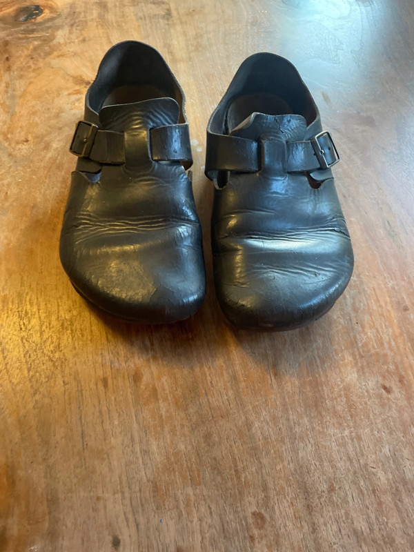 Vintage black leather Birkenstock clogs 3