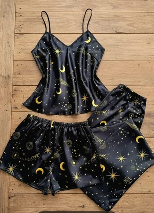 Ensemble pyjama 3 pièces femme MoonLover imprimé étoiles & lune – Taille M, brand: moonlover, condizioni: Ottime, taglia: M / IT 42 / EU 38, €37.14, €39.70 include la Protezione acquisti