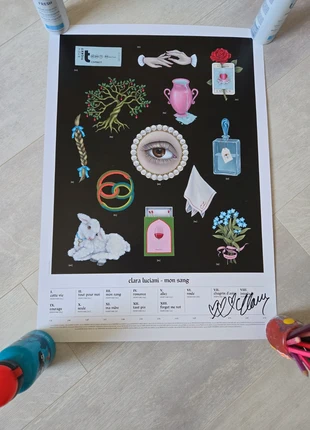 Affiche Clara Luciani dédicacée, staat: Als nieuw, € 40,00, € 42,70 inclusief Kopersbescherming