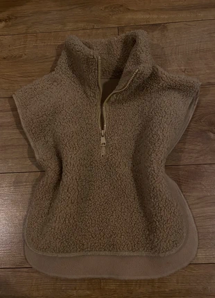 Beige Sherpa Fleece Half-Zip Vest / Poncho, brand: Primark, condition: New without tags, size: One size, £6.99, £8.04 includes Buyer Protection