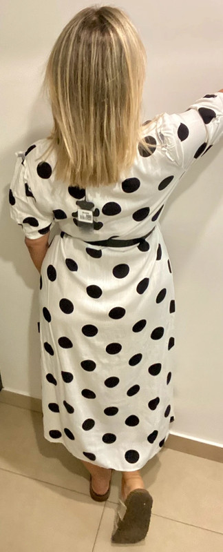 Robe longue ouverte à pois Taille L - photo numéro 6