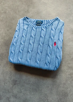 Pull torsadé Ralph Lauren - Bleu délavé - Taille S, marca: Ralph Lauren, estado: Muy bueno, tamaño: S, 40,00 €, 42,70 € Protección al comprador incluida