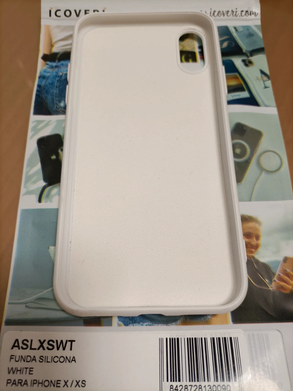 Icoveri Funda de Silicona Blanca Compatible con iPhone X / XS