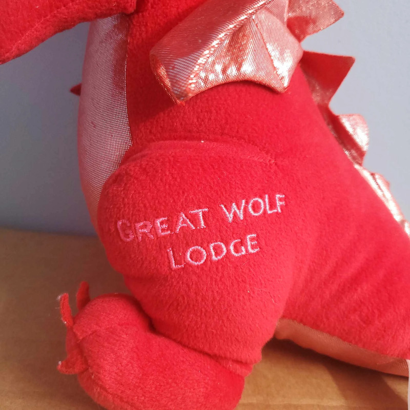 Great Wolf Lodge Shiny Red Fiesta Dragon Plush Toy Animal  5