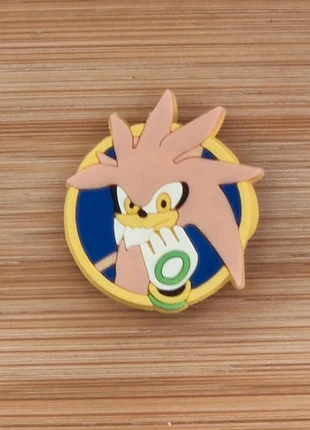 Silver the Hedgehog Badge Crocs Charm, brand: Sega, condition: Very good, £1.00, £1.38 includes Buyer Protection Pro