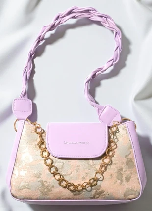 Sac à bandoulière bicolore Romantique Vintage – Tissu vintage rose & chaîne dorée, brand: Romantique Vintage, condition: New without tags, €12.00, €13.30 includes Buyer Protection Pro