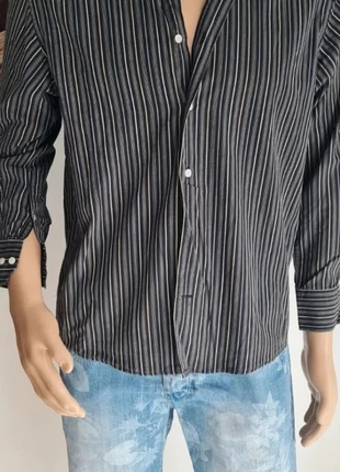 chemise homme noire rayé blanche TEX en coton- taille col 37/38, marque: TEX, état: Très bon état, taille: 37 cm, 6,00 €, 7,00 € Protection acheteurs incluse