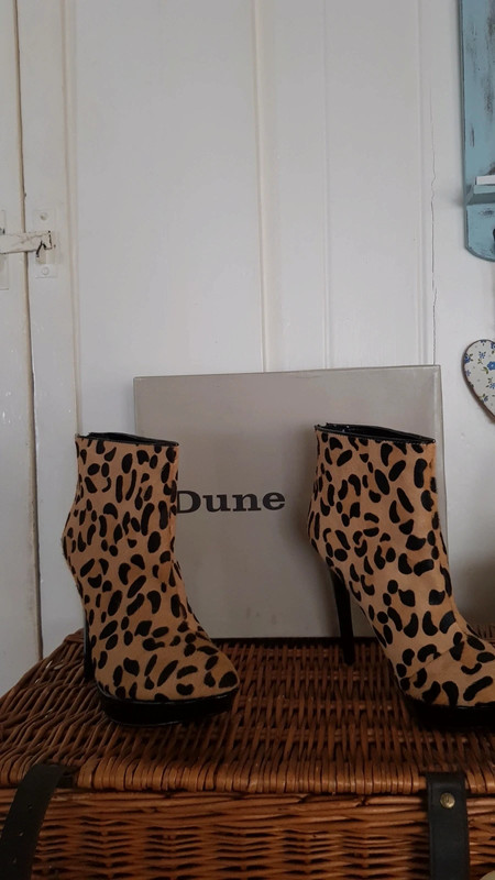 Dune leopard print sales boots