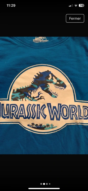 T-shirt manches longues jurassic world taille 8 ans - photo numéro 3