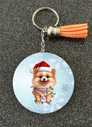 Porte clés spitz avec guirlande / pomeranian, condition: Good, €4.00, €4.90 includes Buyer Protection