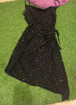 robe noire asymétrique à paillettes, brand: Pimkie, condition: Good, size: M / 38 / 10, €5.00, €5.95 includes Buyer Protection