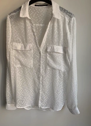 Blusa blanca plumeti ZARA, brand: Zara, condizioni: Nuovo senza cartellino, taglia: XS / IT 38 / EU 34, €7.00, €8.05 include la Protezione acquisti