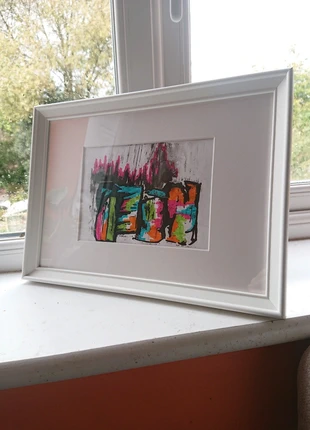 Glastonbury Festival Bins Print in Frame, brand: Art, condition: New with tags, £12.00, £13.30 includes Buyer Protection
