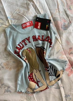 Real vintage y2k glam sporty urban blue top, marque: Vintage Dressing, état: Neuf avec étiquette, taille: XS / 34 / 6, 18,00 €, 19,60 € Protection acheteurs incluse