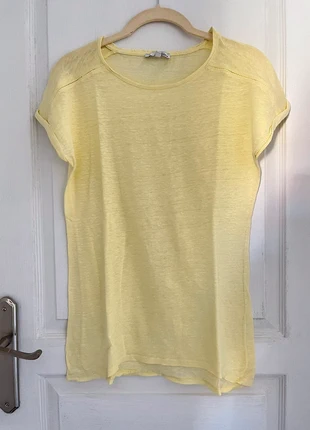 Tee-shirt en lin jaune Etam, marca: Etam, estado: Muy bueno, tamaño: M / 38 / 10, 7,00 €, 8,05 € Protección al comprador incluida