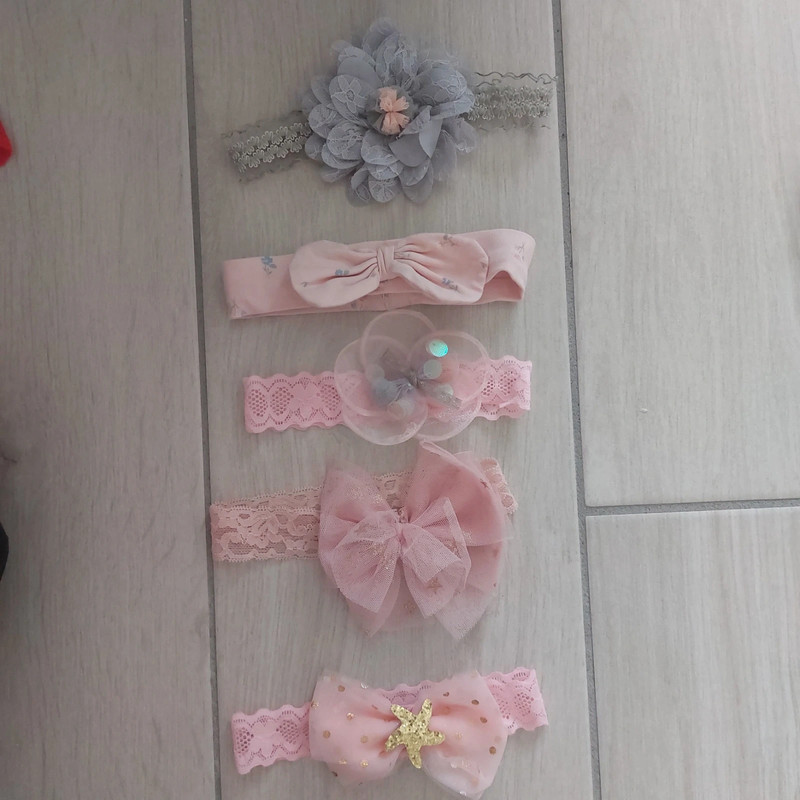 Set 5 fasce per capelli neonata Set 5 fasce per capelli neonata