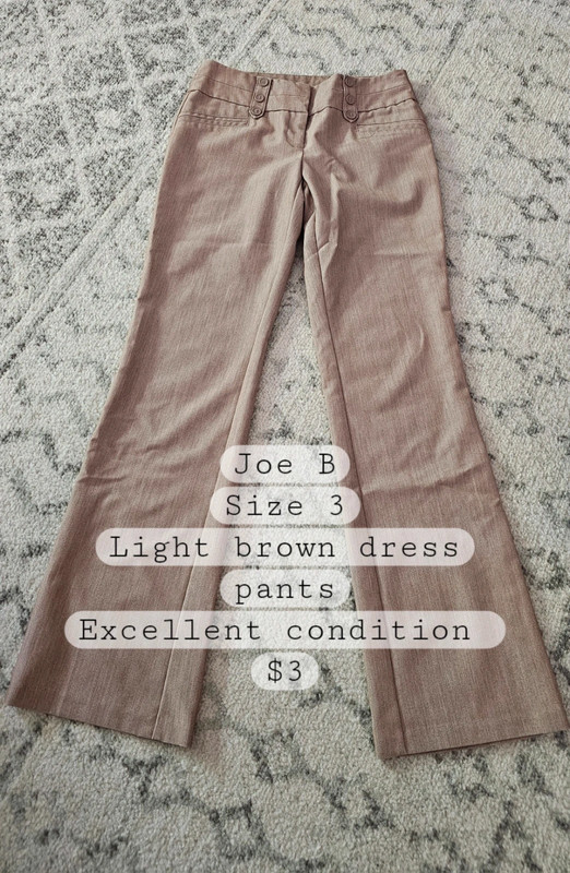 Joe B light brown dress pants 1