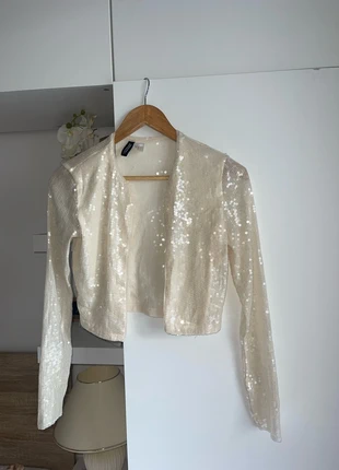 Gilet, chemisier, paillettes, marca: H&M, estado: Novo sem etiquetas, tamanho: XS / 34 / 6, €10.00, €11.20 inclui Proteção do Comprador