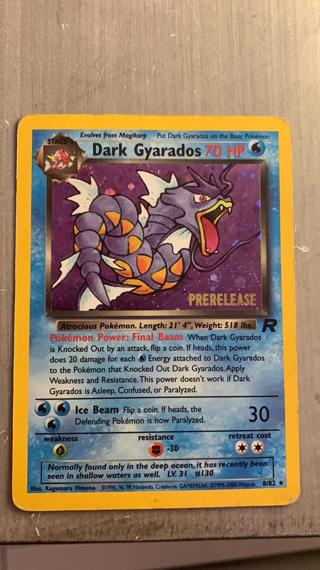 Carte pokémon Dark gyarados leviator obscur