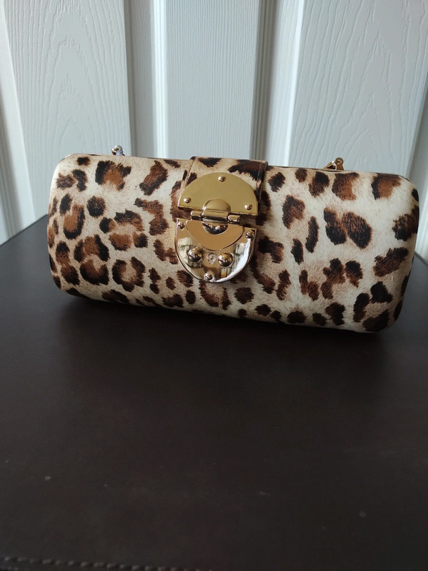 Leopard print clutch 2024 bag new look