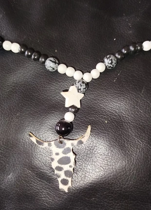 Collier Sautoir en véritable pierre naturelle labradorite fait Main, marque: Fait Main, état: Neuf sans étiquette, 57,00 €, 60,55 € Protection acheteurs incluse