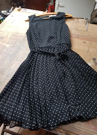 Vestido verano negro lunares blancos, brand: Studio Classics, condition: Very good, size: XL / 42 / 14, €9.00, €10.15 includes Buyer Protection