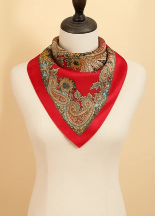 Vintage Paisley Floral Scarf Red Multicolor Square 84x84cm Boho Retro, marke: Vintage Dressing, zustand: Neu, 8,99 €, 10,14 € inklusive Vinted-Käuferschutz