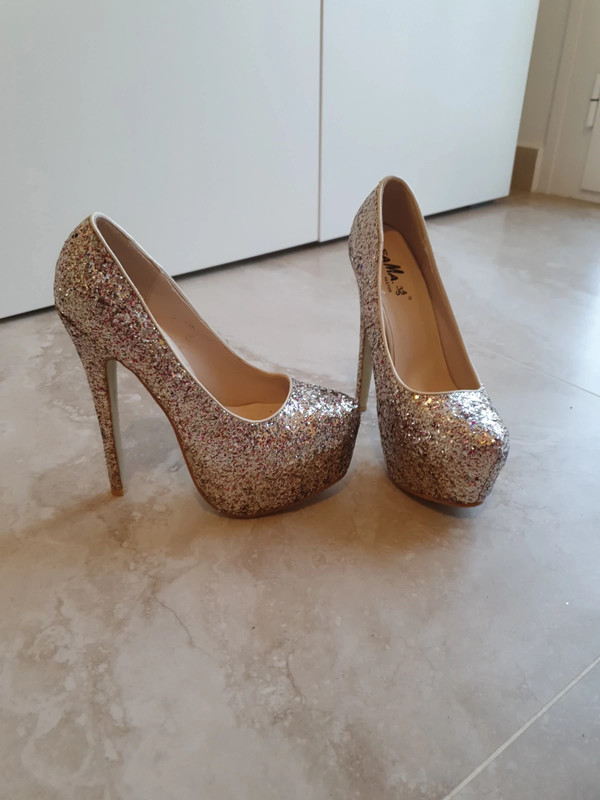 Tacones purpurina outlet