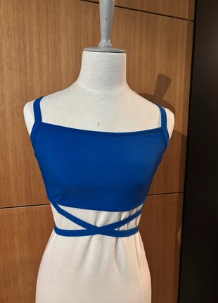 Top bleu électrique à nouer dans le dos SHEIN - Taille L, marque: Shein, état: Neuf sans étiquette, taille: L / 40 / 12, 3,50 €, 4,38 € Protection acheteurs incluse