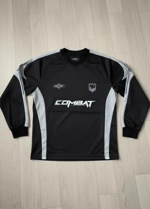 Streetwear Maillot Manches Longues Noir & Gris imprimé COMBAT, brand: Vintage Dressing, condition: Very good, size: M, €50.00, €53.20 includes Buyer Protection