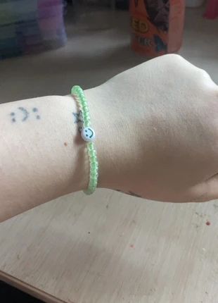Green smiley face beaded bracelet, brand: My Own, condition: New with tags, £2.00, £2.80 includes Buyer Protection
