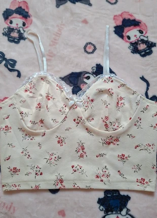 Crop top cottagecore, marque: Romwe, état: Neuf sans étiquette, taille: M / 38 / 10, 6,00 €, 7,00 € Protection acheteurs incluse