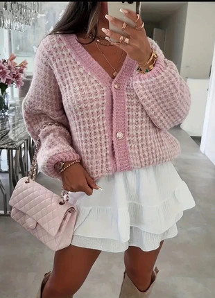 Gilet rose oversize maille douce – Style chic & cosy 🌸, merk: LOOK, staat: Nieuw zonder prijskaartje, maat: S / 36 / 8, € 35,00, € 37,45 inclusief Kopersbescherming Pro