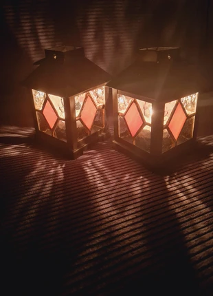 Glas in lood lantaarn, staat: Nieuw zonder prijskaartje, € 50,00, € 53,20 inclusief Kopersbescherming