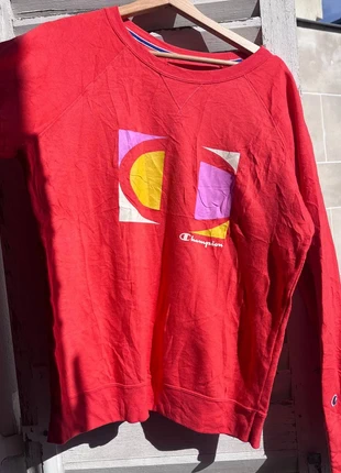 Sweat Léger Vintage Champion Brodé – Style Unique Blanc, Orange, Rouge – Taille M/L, marca: Champion, estado: Muito bom, tamanho: M, €14.89, €16.33 inclui Proteção do Comprador