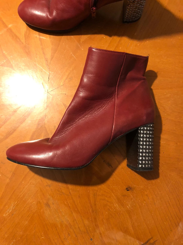 Bottines en cuir talon 8cm Vinted