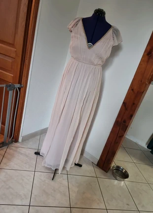 Longue robe rose pâle- taille 38, merk: NLY Eve, staat: Goed, maat: M / 38 / 10, € 5,00, € 5,95 inclusief Kopersbescherming