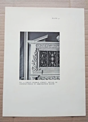 Chimney detail at 12 Great George Street, Westminster - Antique Print - 1926, brand: NO LABEL, condition: Good, £8.99, £10.14 includes Buyer Protection Pro